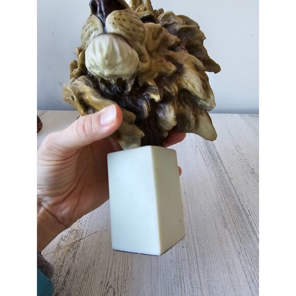 Spring Lion head bust statue figurine realistic unique vintage decor African uni - Picture 7 of 9